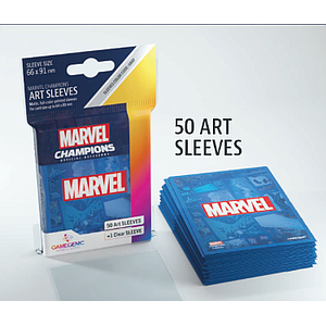 MARVEL ART SLEEVES MARVEL BLUE 66 X 92 MM (漫威蓝色牌套 66 X 92 MM 50彩色+1透明张装)