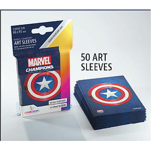 MARVEL ART SLEEVES C-AMERICA SHEET 66 X 92 MM (漫威美国队长牌套 66 X 92 MM 50彩色+1透明张装)