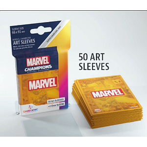 MARVEL ART SLEEVES MARVEL ORANGE 66 X 92 MM (漫威橘色牌套 66 X 92 MM 50彩色+1透明张装)